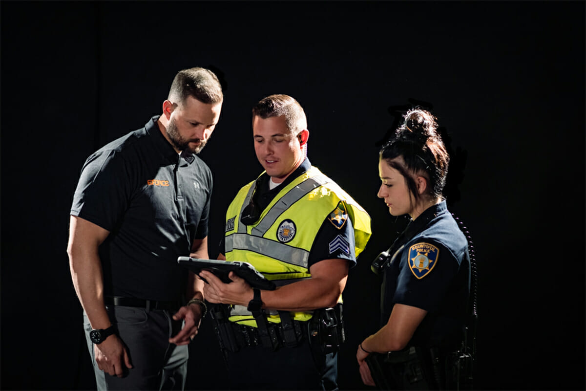officers using eForce's cloud & web-based software for law enforcement