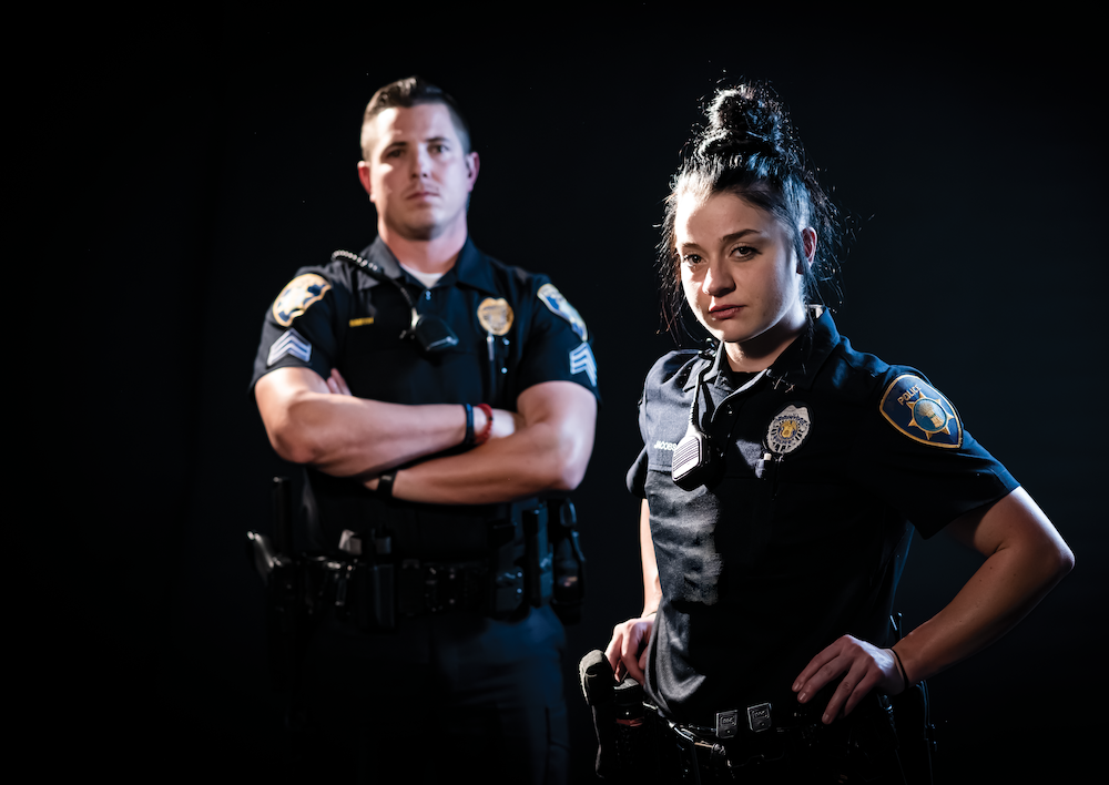 male and female police officers