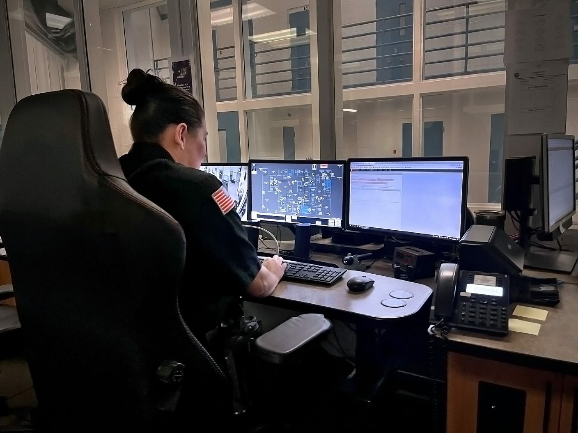 Corrections Officer using eForce software systems